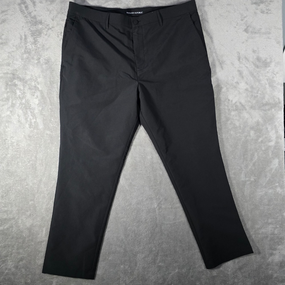 Banana Republic Rapid Movement Chinos Stretch Black Casual Pants‎ 40x29